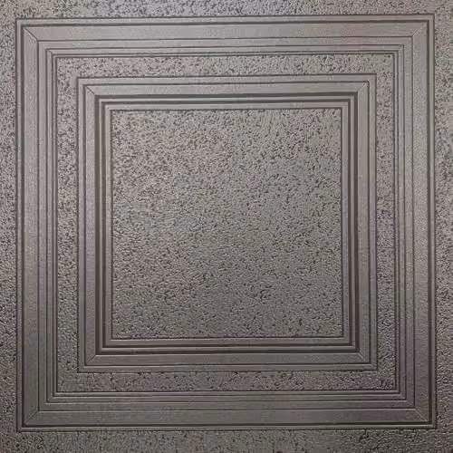 Belgravia Decor Blown Panel Textured Black Vinyl Wallpaper