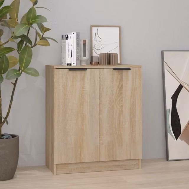 Berkfield Home Sonoma Oak Sideboard in Brown, W/D/H: 60 x 30 x 70 cm – 1