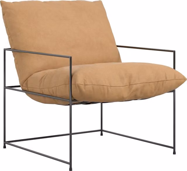 LPD Home Brook Chair in Tobacco Fabric with Armrests