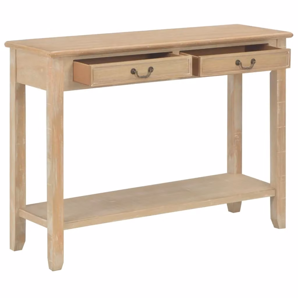 Berkfield Home Classic Wood Console Table in Brown, W/D/H: 110 x 35 x 80 cm