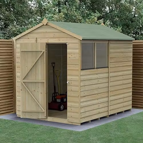 Forest Garden Classic Gable Wooden Shed in Brown or Green – 2