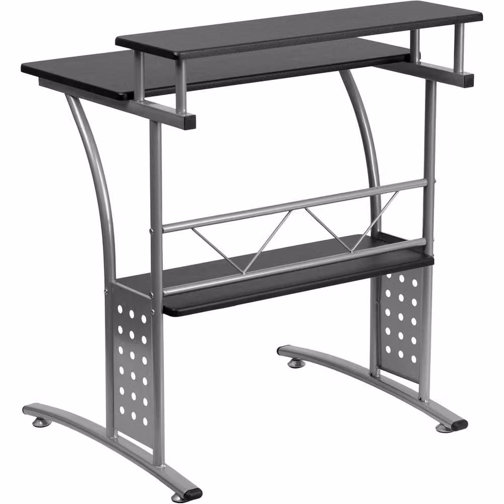 Havendro Modern Computer Desk with Black Matt MDF Laminate Top and Sled Base, W/D/H: 83.82 x 71.12 x 126.24 cm (not provided in text, using provided values) - Wait, the prompt says do not invent dimensions. The values provided are 83.82 and 71.12. Since I – 2