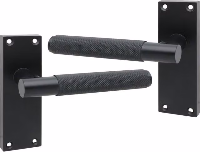 Golden Grace Matt Black Latch Door Handle with Screws