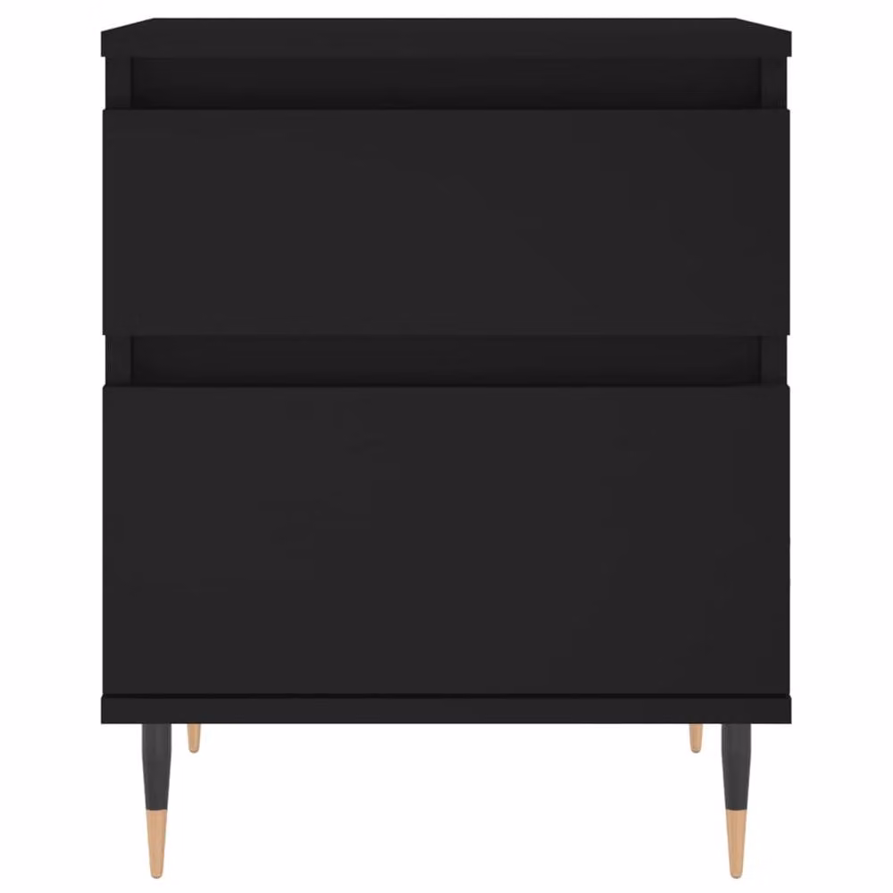 Berkfield Home Set of 2 Modern Black Bedside Cabinets, W/D/H: 40 x 35 x 50 cm – 3