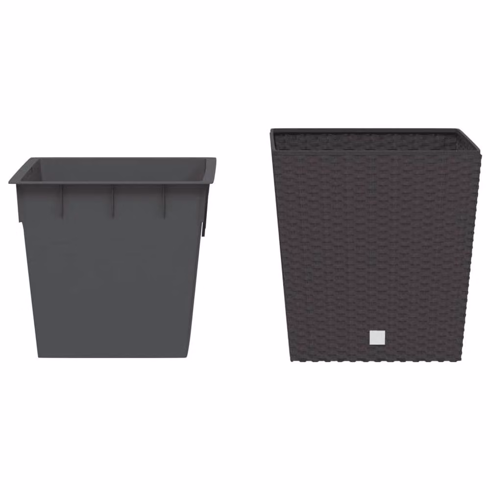 Berkfield Home Brown Rattan Planter with Removable Inner Tub, 21/32 L – 2