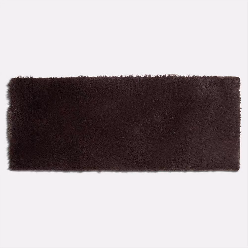 OHS Soft Fluffy Runner Rug in Brown, W/D/H: 60 x 150 cm – 2