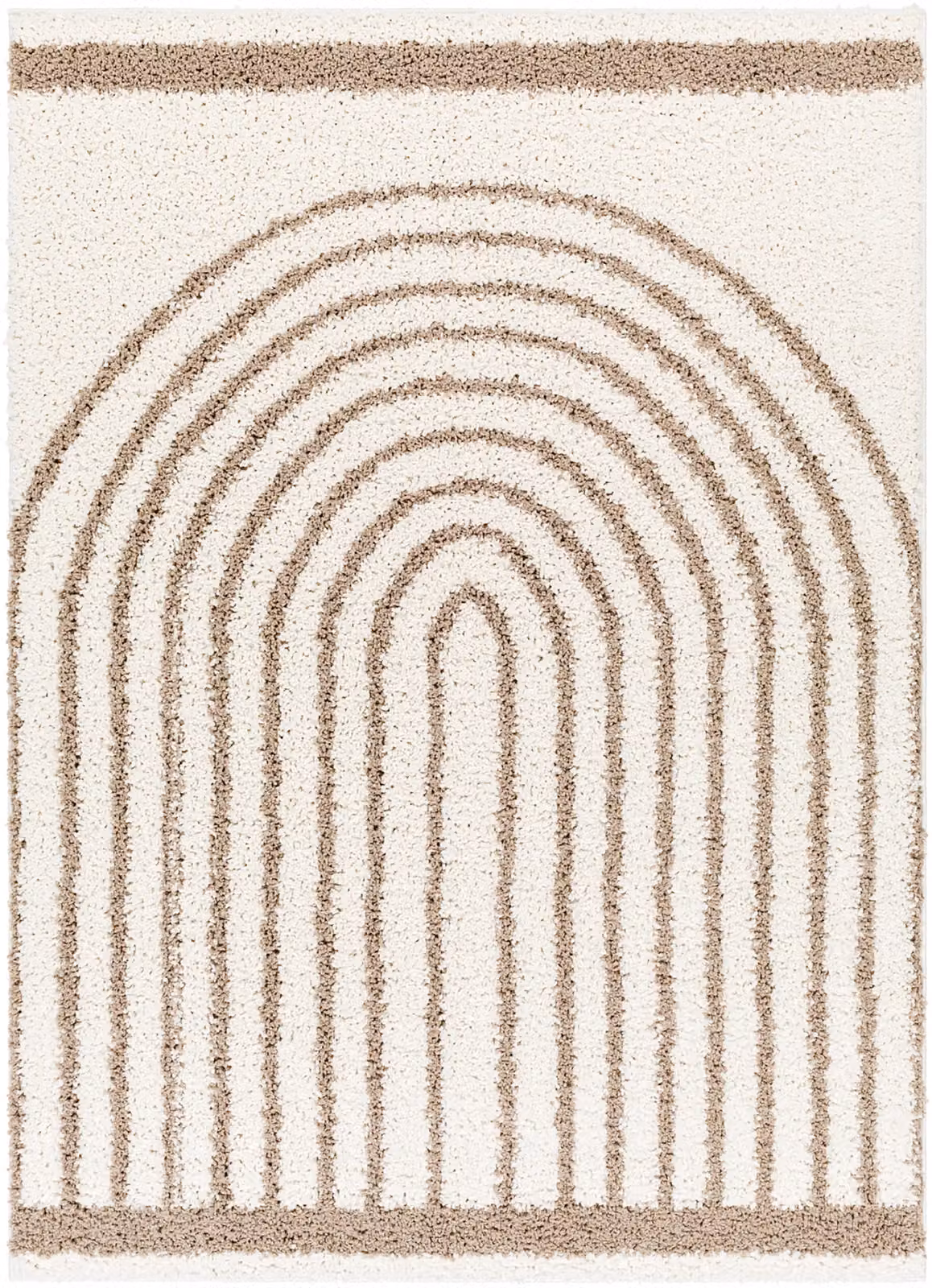 Livabliss Birmingham Shaggy Plush Pile Living Room Rug in Tan, W: 160 cm, D: 215 cm – 2
