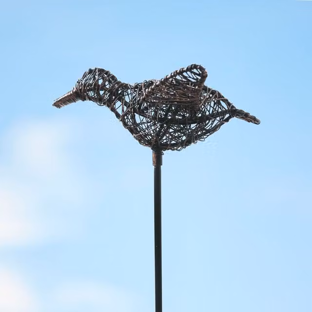 Paper High Bronze Duck Garden Stake Decoration