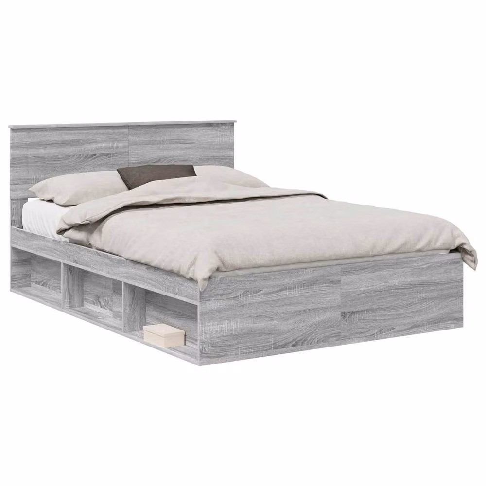 Berkfield Home Grey Sonoma Bed Frame in Engineered Wood, W: 160 cm, L: 200 cm – 2