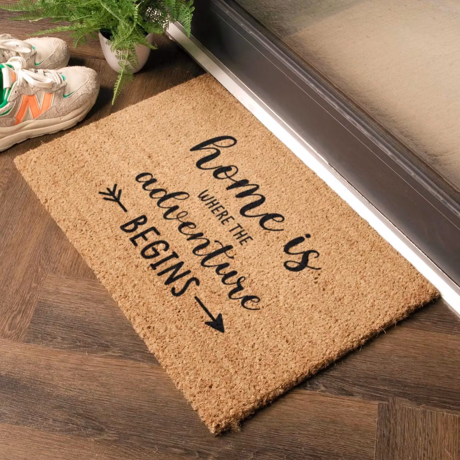 Artsy Mats Home Is Where The Adventure Begins Doormat, Brown, W: 60 cm, D: 40 cm – 2