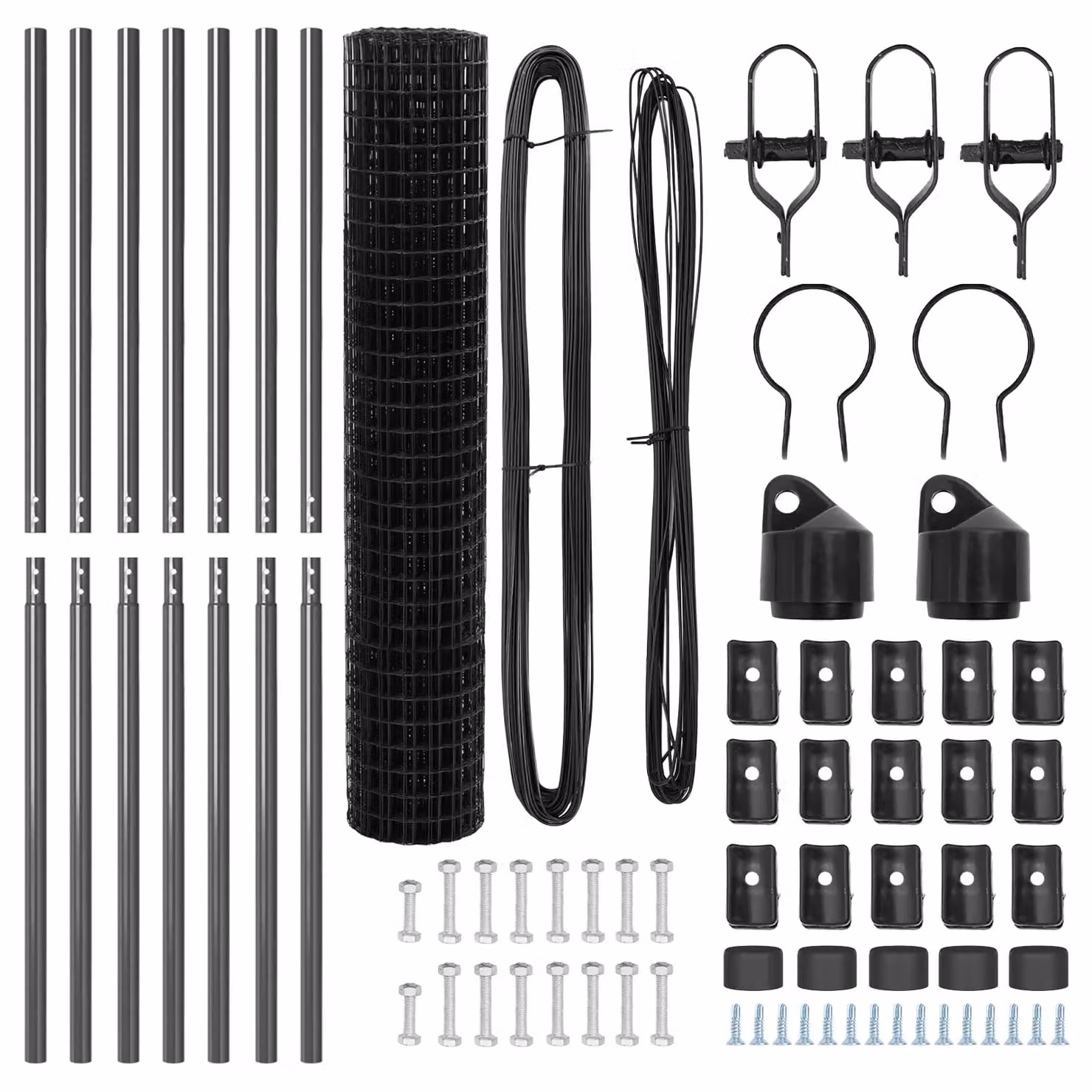 Berkfield Home Euro Fence with 7 Posts, Galvanised Steel, Grey and Silver, W: 10 m, H: 1.5 m – 4