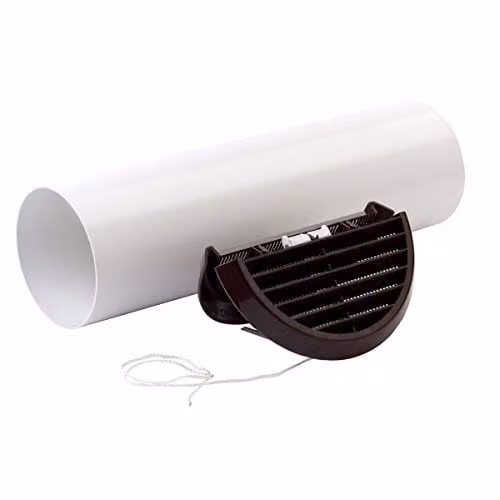 Xpelair Simply Silent Round Contour Wall Kit Grille in Brown and White