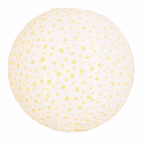 ValueLights Annie Ditsy Floral Fabric Round Globe Ceiling Light Shade in Beige, White and Multicolour, Width: 29 cm – 1