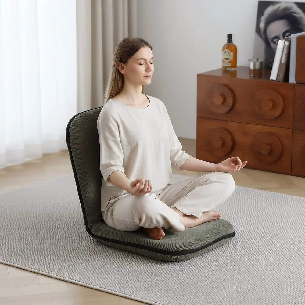 SPETLEK 5-Position Folding Floor Gaming Chair and Lazy Sofa in Green – 4