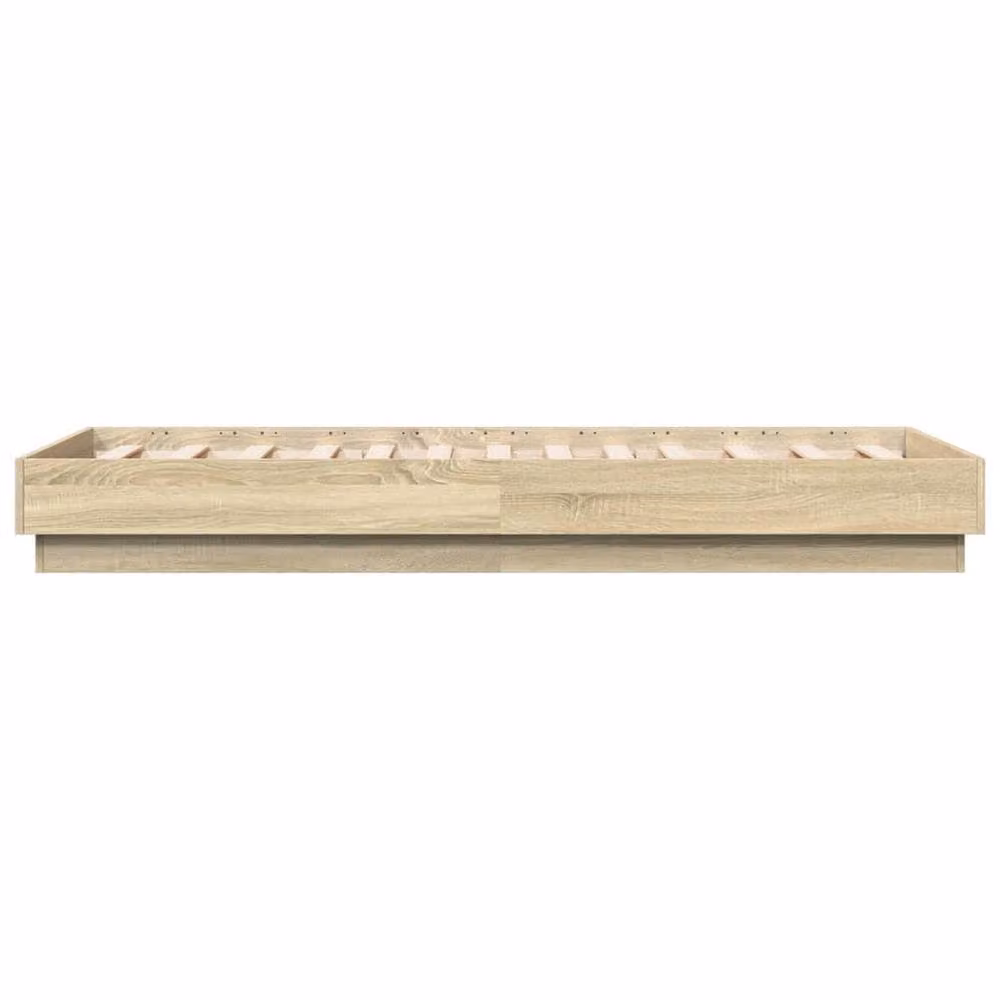 Berkfield Home Sonoma Oak Small Single Bed Frame in Light Brown, W: 75 cm, L: 190 cm – 3