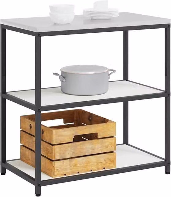 Berkfield Home White Steel Kitchen Storage Shelf
