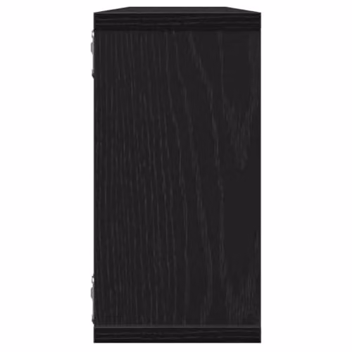vidaXL Set of 2 Modern Wall-Mounted Cube Shelves in Black Oak, W/D/H: 100 x 15 x 30 cm – 4