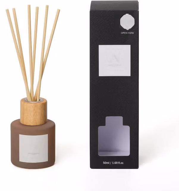 Aroma Naturals Frosted Decadence Vanilla Bean Scented Reed Diffuser, Brown, 50ml