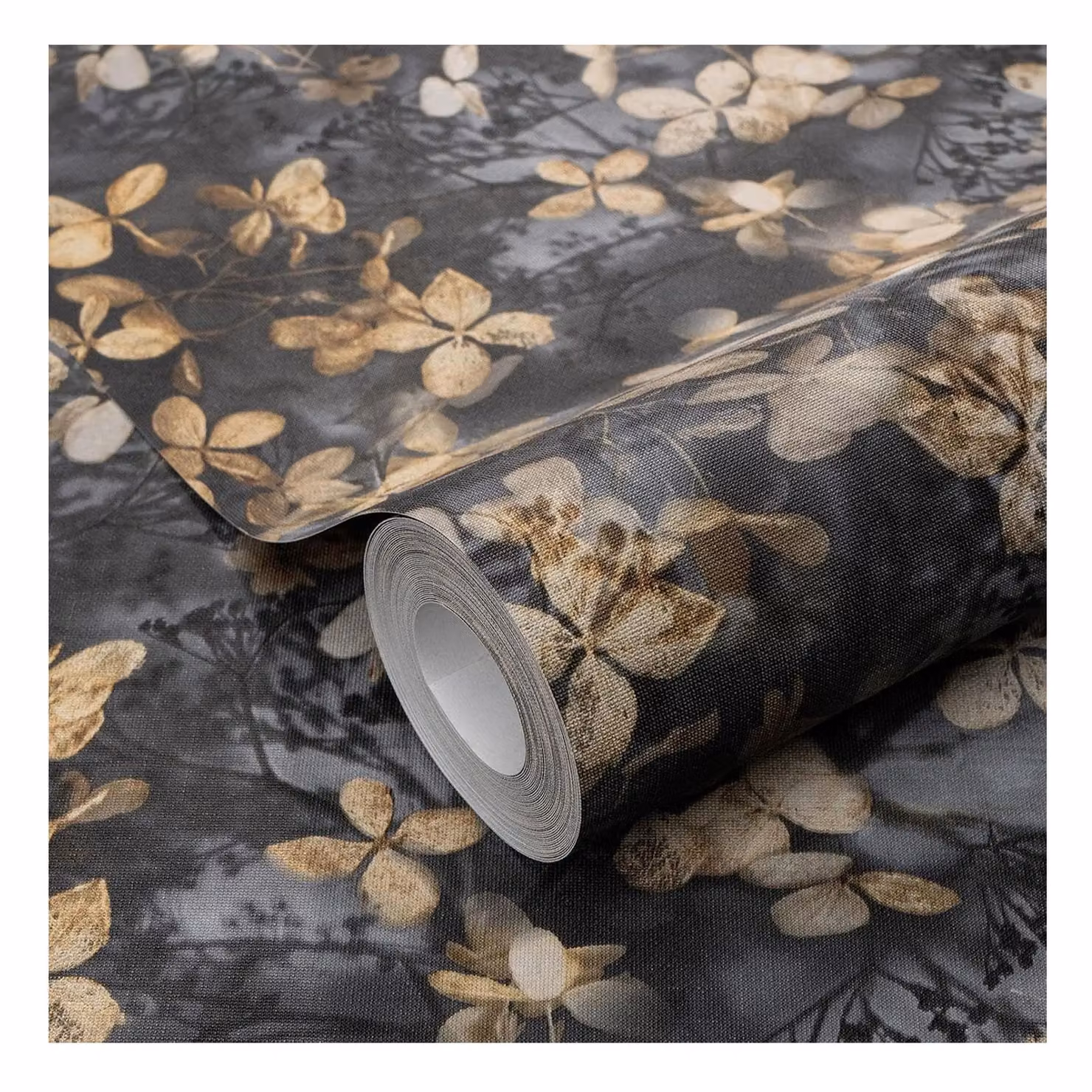 Erismann Play Of Light Blossom Floral Textured Vinyl Wallpaper in Charcoal Grey – 2