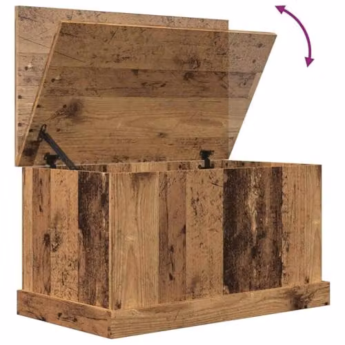 vidaXL Storage Box in Old Wood Brown, W/D/H: 70 x 40 x 38 cm – 4
