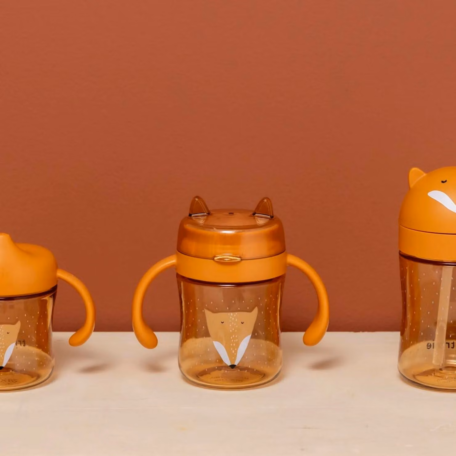 Trixie Mr. Fox 360 Cup with Handles and Lid in Orange – 2