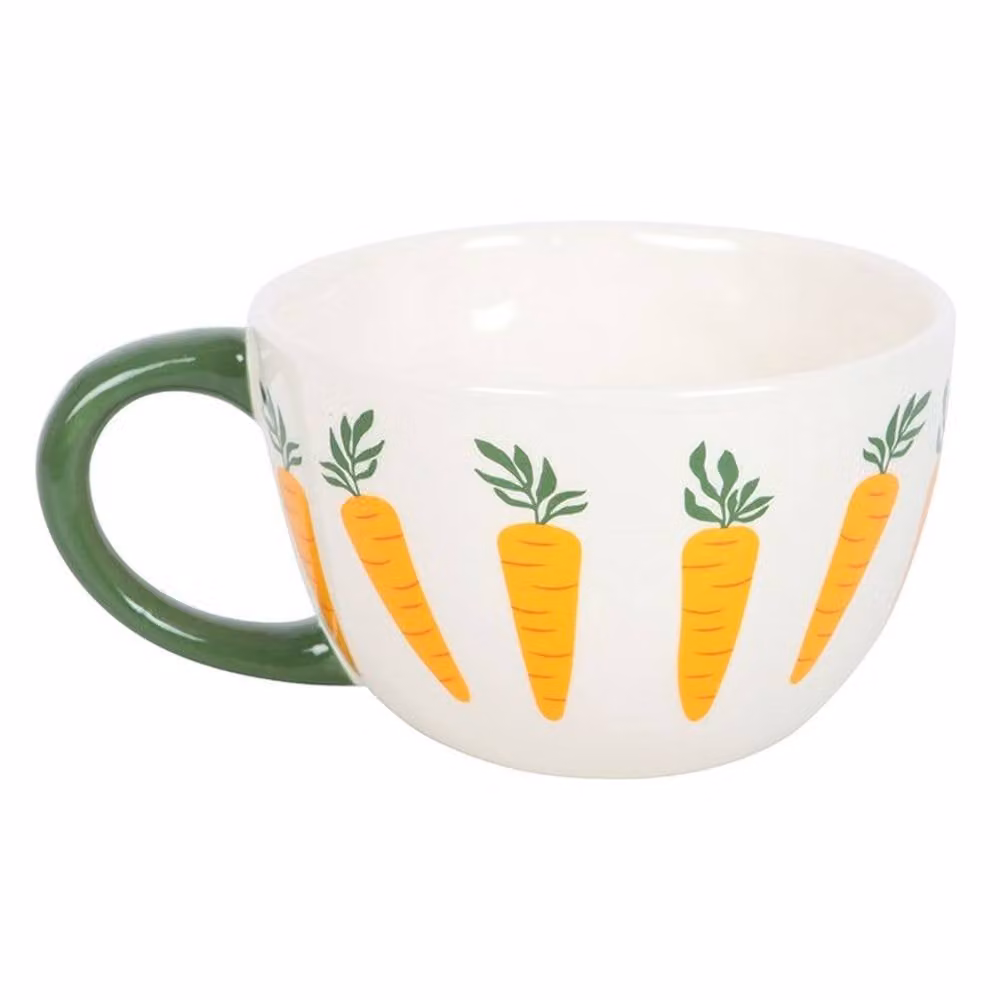 Uniqueful Carrot Patch Floral Ceramic Mug, Multicolour, 550 ml – 2