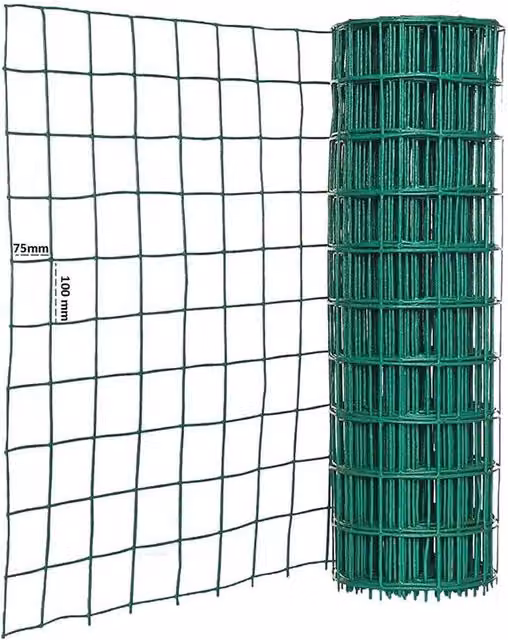 FLAVORA Green PVC Coated Single-Bar Welded Wire Mesh, W/H: 100 x 100 cm – 1