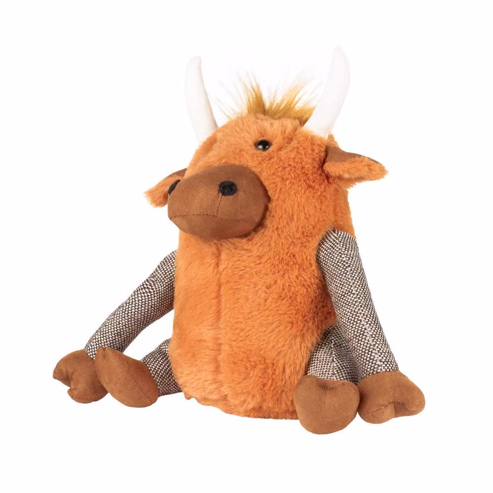 Furn Angus Orange Highland Cow Faux Fur Weighted Novelty Doorstop W/D/H: 12 x 25 x 25 cm – 2