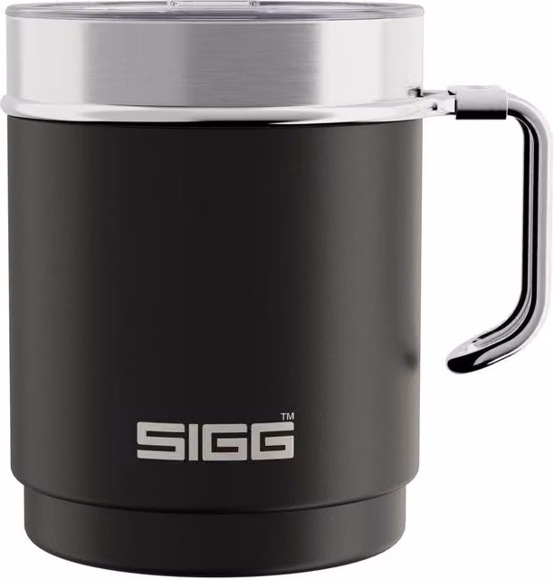 Sigg Stainless Steel Travel Mug with Lid, Black, 300ml – 1