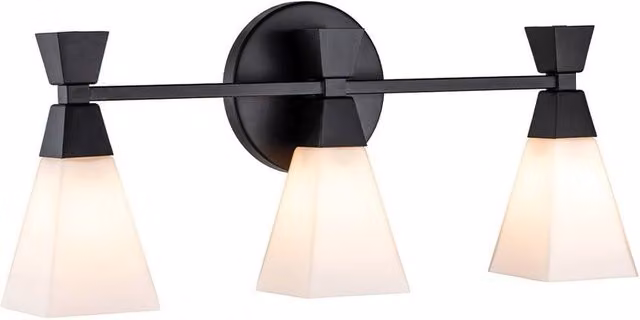 Netlighting Bowtie 3 Light Bathroom Wall Lamp in Matte Black with IP44 Rating – 1