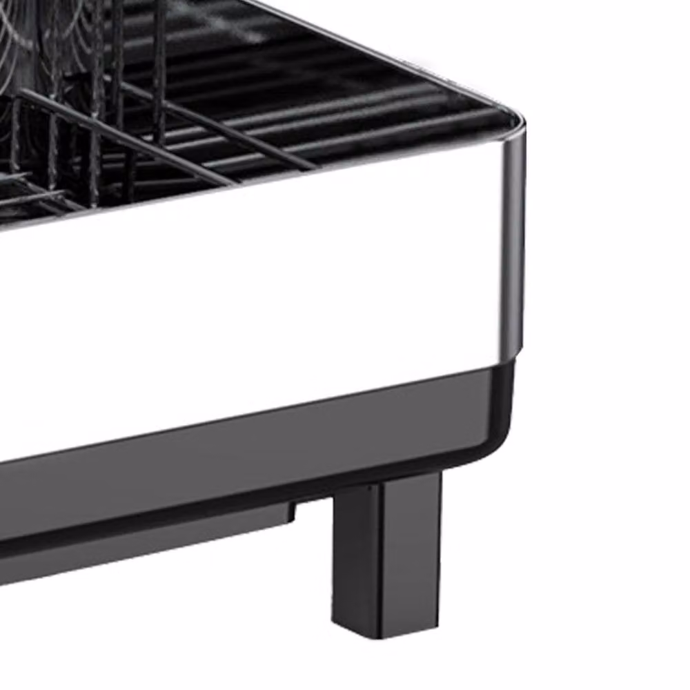 Garden Sanctuary Stainless Steel Dish Drainer Rack with Drip Tray and Cutlery Holder, Black – 4