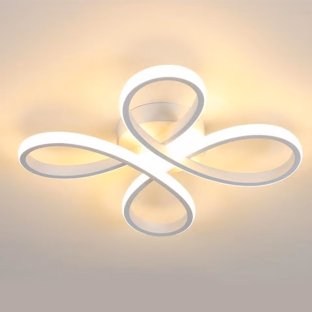 COMELY 30W Modern Flower Shape LED Ceiling Light in White with Warm White 3000K Glow