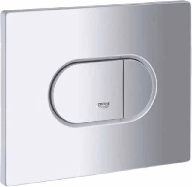 Grohe Arena Cosmopolitan Horizontal Flush Plate in Chrome and Grey, 38858P00
