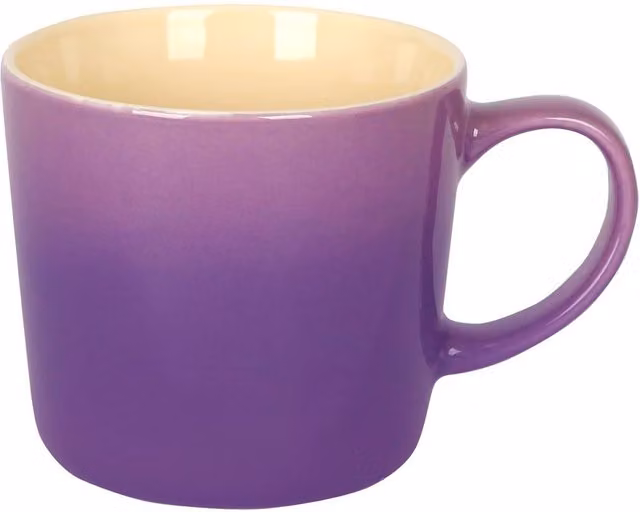 Argon Tableware Ombre Purple Glazed New Bone China Coffee Mug, 330ml