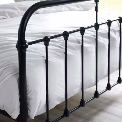 Julian Bowen Logan Black Metal Bed Frame, Small Double, W/D/H: 120 x 200 x 200.5 cm – 6