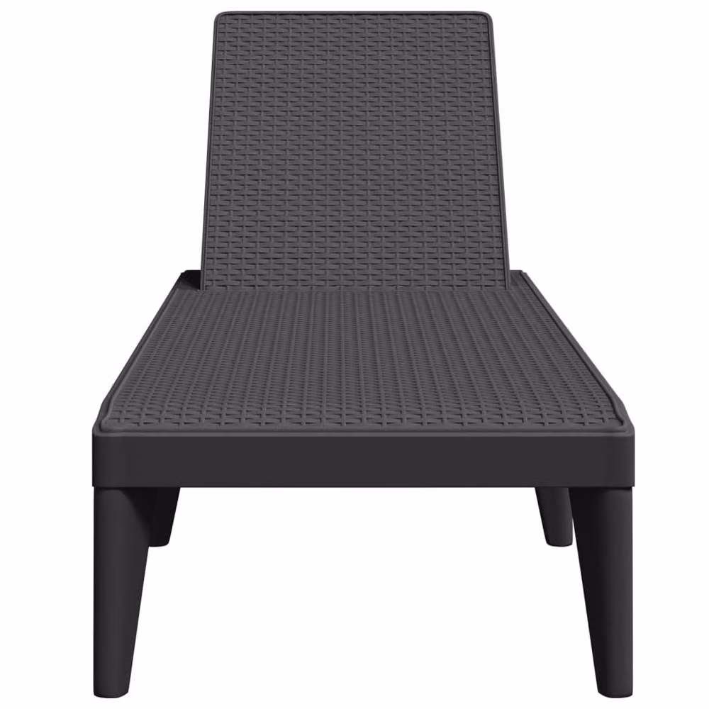 Berkfield Home Anthracite Sun Lounger in Dark Grey, W/D/H: 186 x 60 x 29 cm – 3