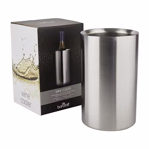 BarCraft Double Walled Insulated Stainless Steel Wine Cooler in Silver – 3