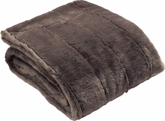 Paoletti Empress Faux Fur Throw in Brown/Beige, W: 140 cm, L: 200 cm – 2