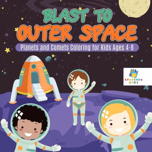 Educando Kids Blast to Outer Space Planets and Comets Multicolour Paper Colouring Book for Children
