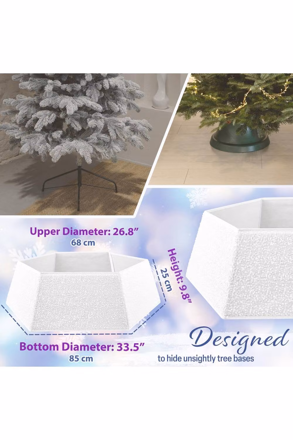 Deco Express White Christmas Tree Skirt Textile Decoration – 2