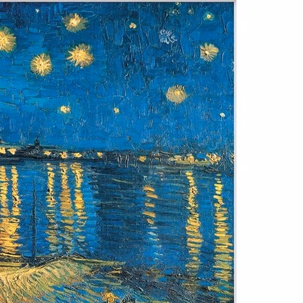 Vincent Van Gogh Night At The Rhone Blue Paper Poster Print – 2