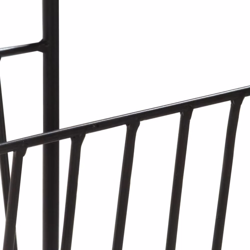 Berkfield Home Industrial Magazine Rack in Black Solid Mango Wood and Steel, W/D/H: 40 x 30 x 50 cm – 3