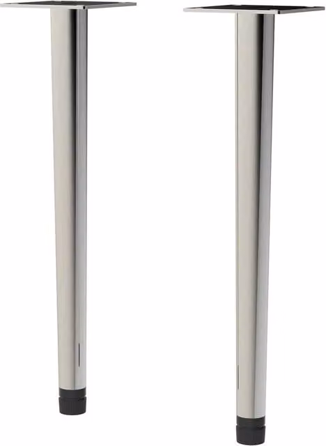 VOGREX Pair of Chrome Wall Hung Bathroom Vanity Furniture Legs, Silver, 260 mm