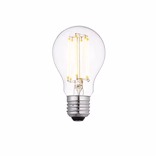 Loops Dimmable 6W E27 LED Filament Globe Bulb, 650 Lumen, 2700K Warm White, Transparent Glass