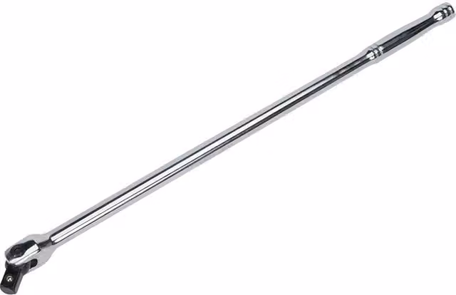 Loops 450mm Breaker Pull Bar with 1/2 inch Square Drive Knuckle and Spring Loaded Socket Retention in Silver and Multicolour
