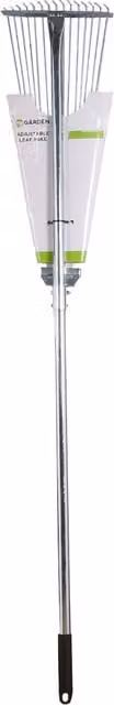 My Garden Adjustable Manual Leaf Rake in Silver