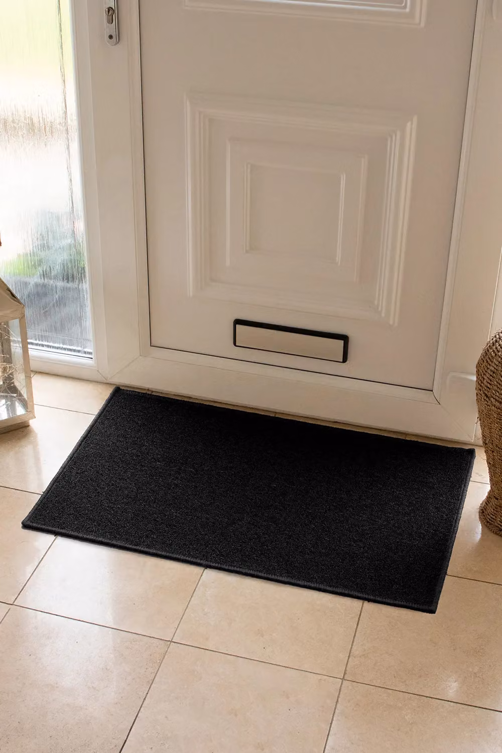JVL Eden Machine Washable Latex Backed Doormat, Black, W: 50 cm, D: 80 cm – 4