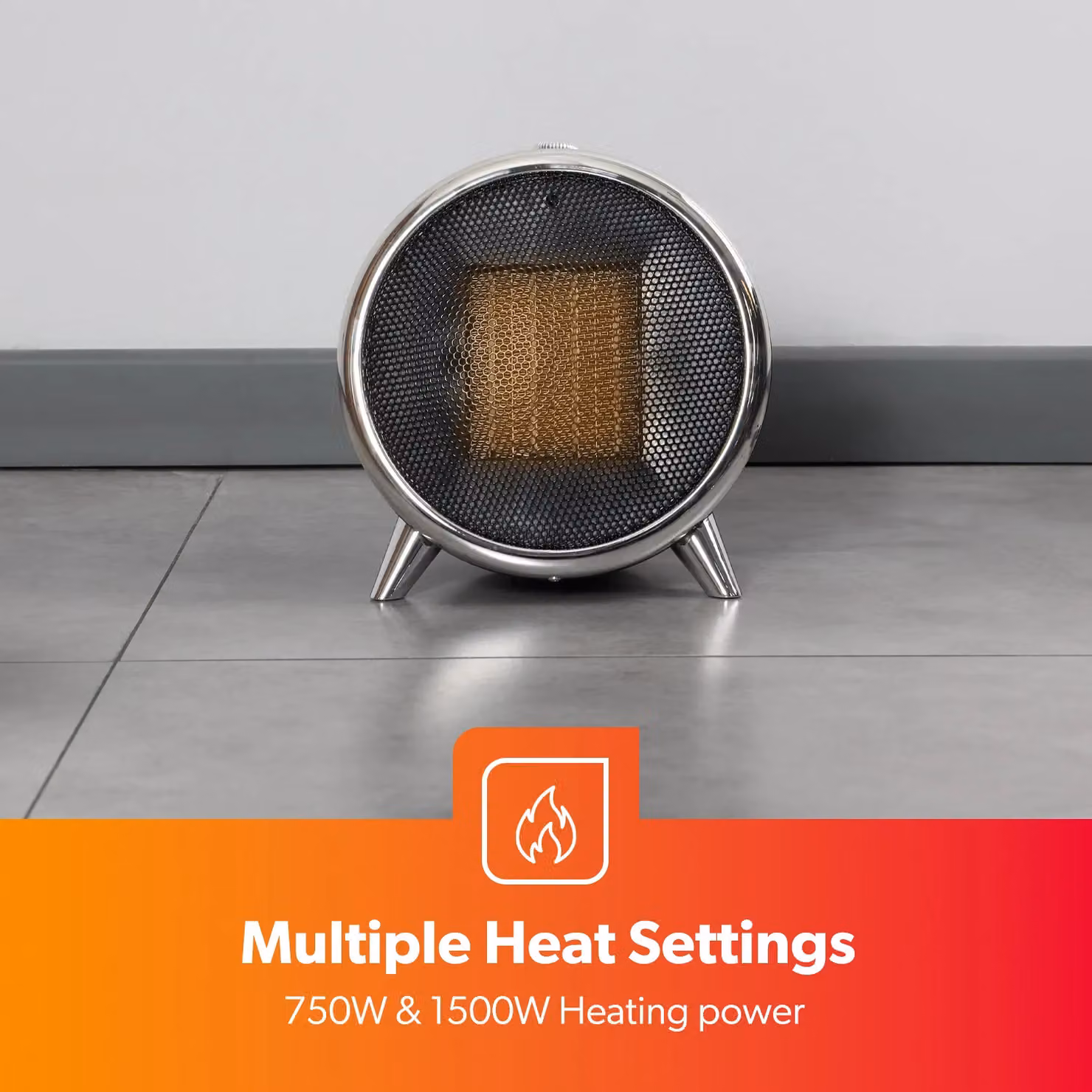 Geepas PTC Ceramic Electric Fan Heater with Thermostat and Overheat Protection, Black – 2