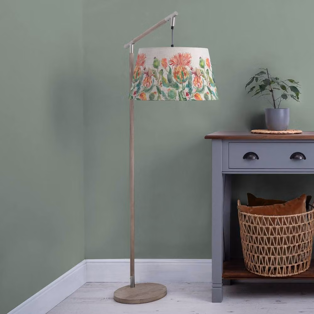 Voyage Maison Quintus Floor Lamp with Thistle Lampshade in Grey and Multicolour – 2