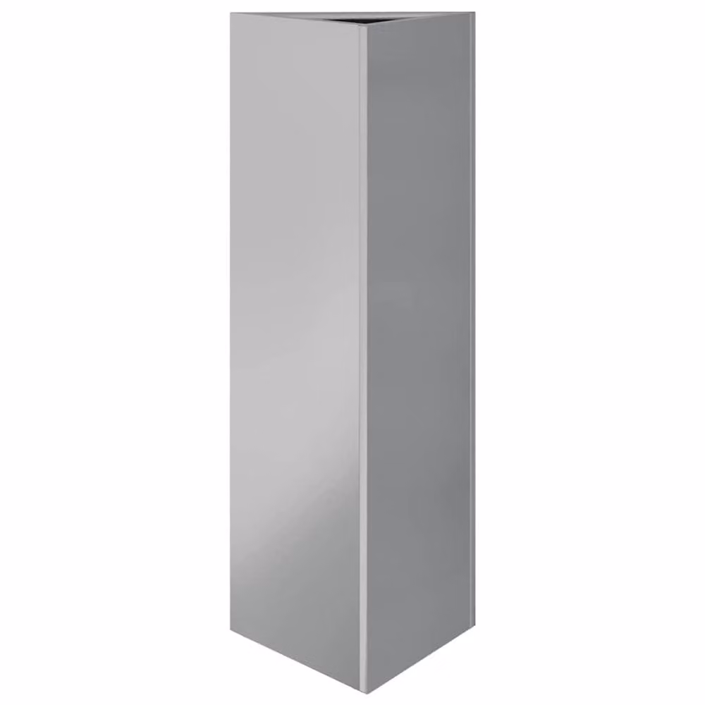 Berkfield Home Triangular Galvanised Steel Garden Planter, Silver, W/D/H: 30 x 26 x 75 cm – 3